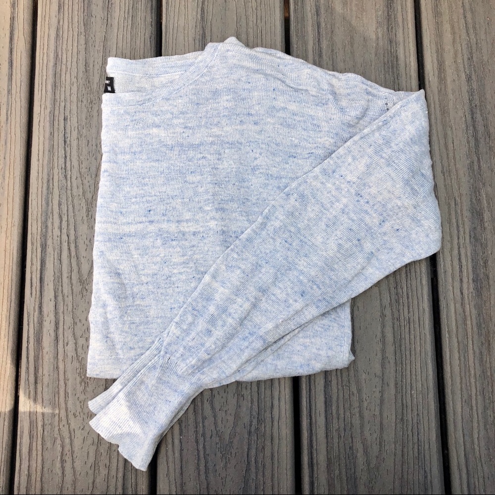 rag & bone Linen Blue Pullover Sweater